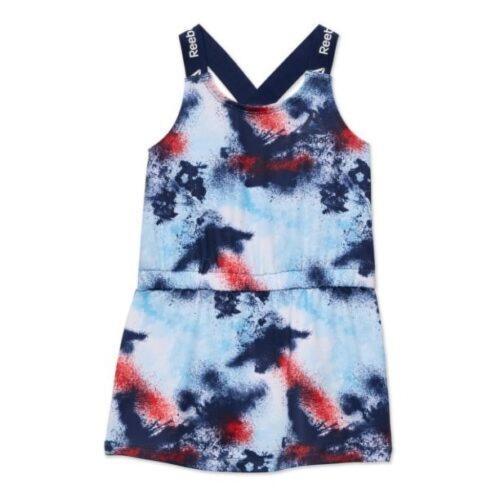 Reebok Girls Blue/Red/ Light Blue Racerback Dress Size 12 months  New with Tags